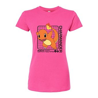 Juniors' Pokémon Charmander Stats Fitted Tee