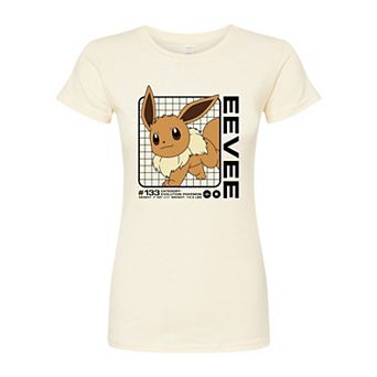Juniors' Pokémon Eevee Stats Fitted Tee