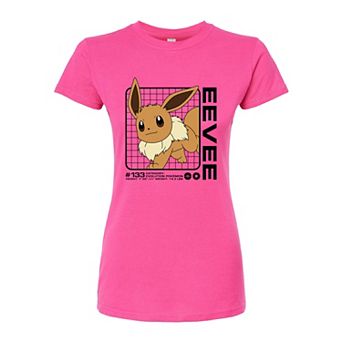 Juniors' Pokémon Eevee Stats Fitted Tee