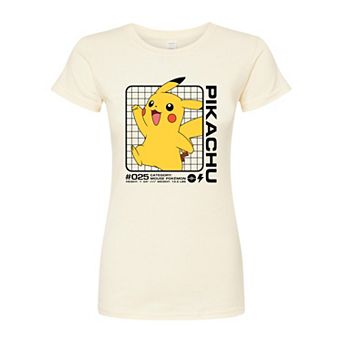 Juniors' Pokémon Pikachu Stats Fitted Tee