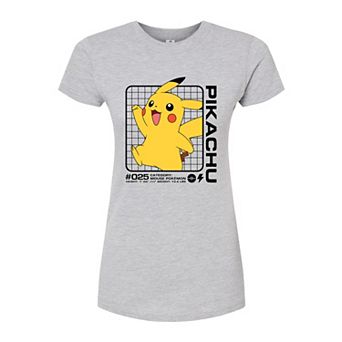 Juniors' Pokémon Pikachu Stats Fitted Tee