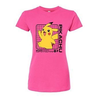 Juniors' Pokémon Pikachu Stats Fitted Tee