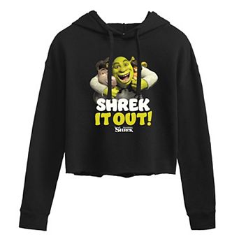 Juniors' Shrek It Out Cropped Hoodie