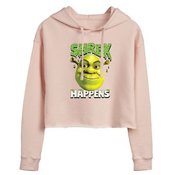 Juniors' Shrek Happens Cropped Hoodie