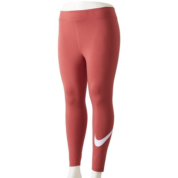 Plus Size Nike Sportswear Essential Swoosh Midrise Leggings