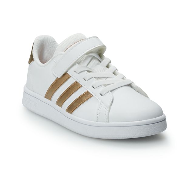 Girls' grand court shop shoes  white/copper