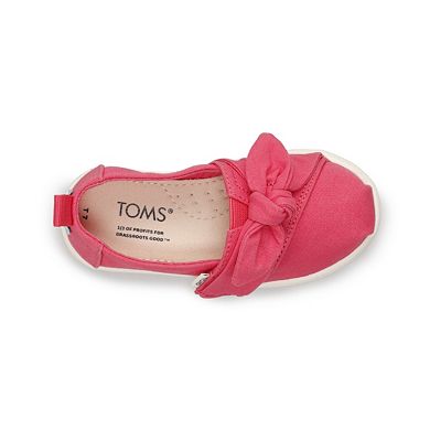 TOMS Alpargata Canvas Bow Girls' Shoes