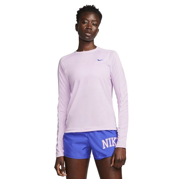 Nike Dri-FIT Women's Crew-Neck Running Top - Purple