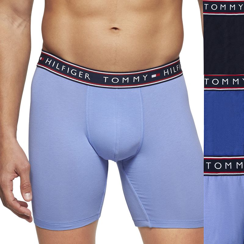 UPC 194999092235 product image for Men's Tommy Hilfiger Stretch 3-Pack Boxer Briefs, Size: XL, Blue | upcitemdb.com