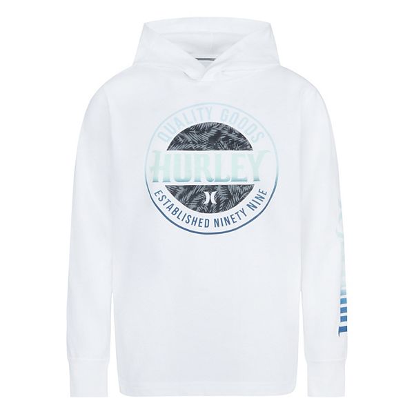 Boys 4-7 Hurley Graphic Logo Pullover Hoodie - Ivory (4)
