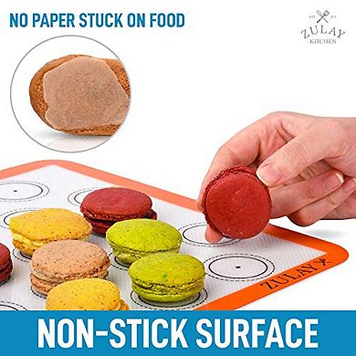 Zulay Kitchen Macaron Silicone Baking Mats - 4 Piece Set