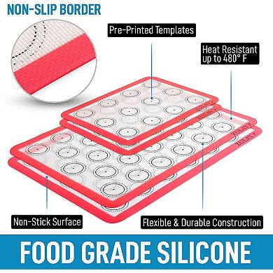 Macaron Silicone Baking Mats - 4 Piece Set