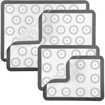 Zulay Kitchen Macaron Silicone Baking Mats - 4 pc Set