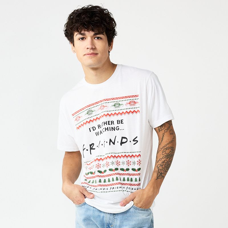 Mens Holiday Character Tees, Size: Small, White