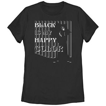 Juniors' Wednesday Black Is My Happy Color Tee