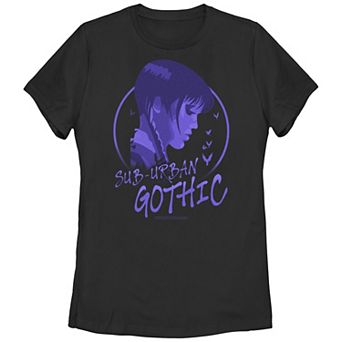 Juniors' Wednesday Suburban Gothic Tee