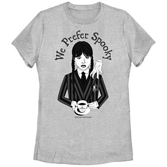 Juniors' Wednesday We Prefer Spooky Tee