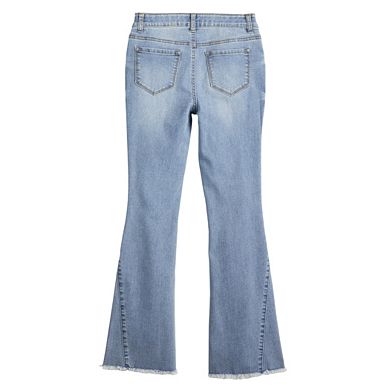 Girls 7-16 Vanilla Star High Rise Pull-On Flare Jeans