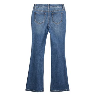 Girls 7-16 Vanilla Star High Rise Seam Flare Pants