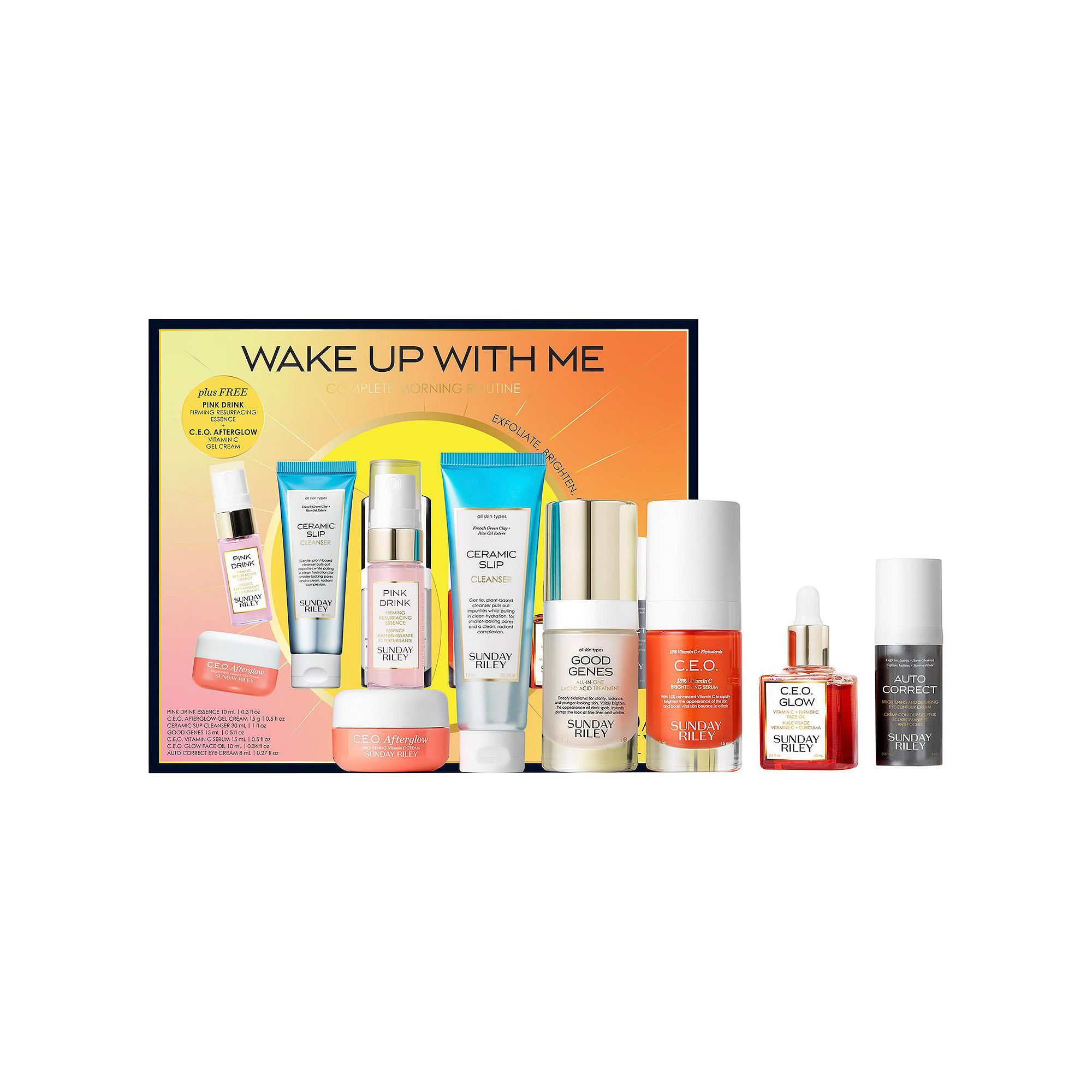 SUNDAY RILEY Wake Up With Me Morning Routine Kit, Size: 14.1 FL Oz, None