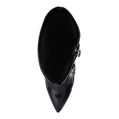London Rag Women's Block Heel Ankle Boots