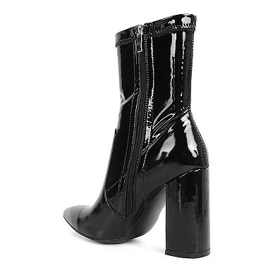 London Rag Women's Block Heel Ankle Boots