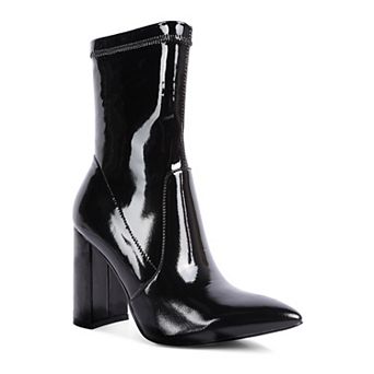 London Rag Women's Block Heel Stiletto Ankle Boots