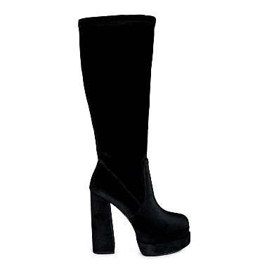 London Rag Lazuli Women's Platform Knee-High Boots