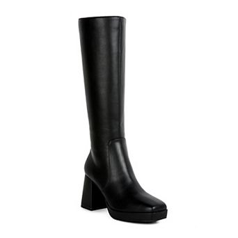 London Rag Bouts Women's Block Heel Mid-Calf Boots
