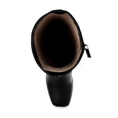 London Rag Bouts Women's Block Heel Mid-Calf Boots