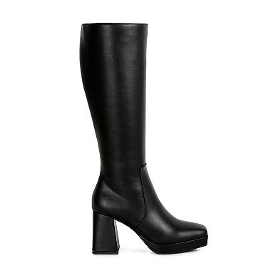 London Rag Bouts Women's Block Heel Mid-Calf Boots