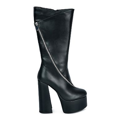 London Rag Women's Platform Mid-Calf Boots