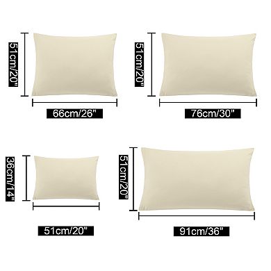 PiccoCasa 1800 Microfiber Breathable Zippered Pillowcases Set of 2 Standard(20"x26")