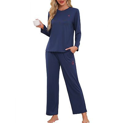 Cat pajamas long Pants set Women pajamas Super soft silky fabric to wear all day, If you love cats this is it for hotsell you Light Blue background