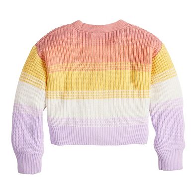 Girls 4-12 Jumping Beans® Shaker Stitch Cardigan