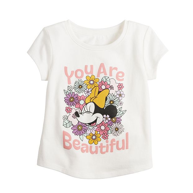Disney's Minnie Mouse Baby & Toddler Girl Short Sleeve Shirttail Graphic Tee  by Jumping Beans®