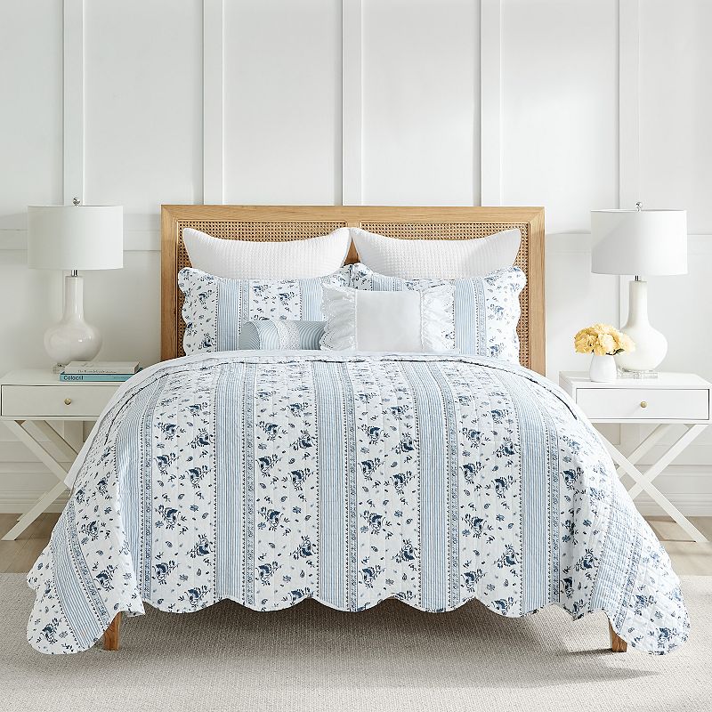 DRAPER JAMES RSVP Dolly 3-pc. Quilt Set with Shams, Blue, Full/Queen