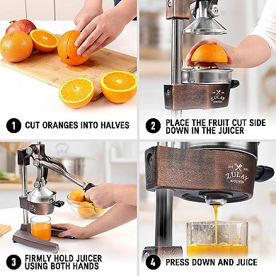 Zulay Kitchen Professional Citrus Juicer - Premium Manual Citrus Press and Orange Squeezer