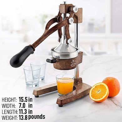 Zulay Kitchen Professional Citrus Juicer - Premium Manual Citrus Press and Orange Squeezer