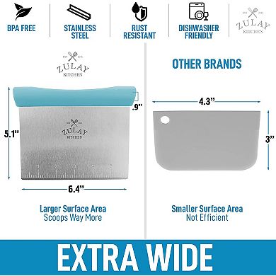 Zulay Kitchen Multi-purpose Bench Scraper & Chopper