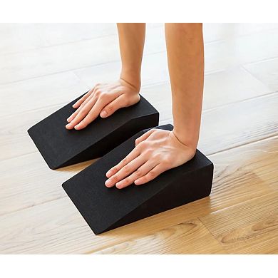 Strongtek Yoga Foam Wedge Blocks, Soft Wrist Wedge, One Pair