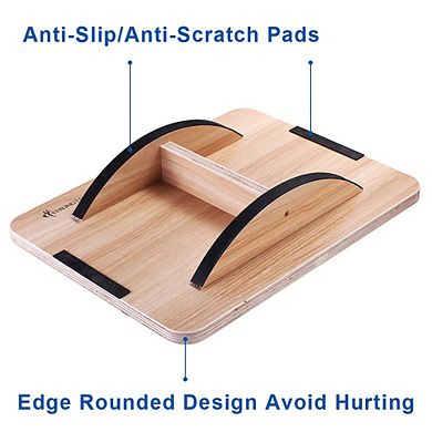 Professional Wooden Balance Rocker Board, Support Up To 350lb