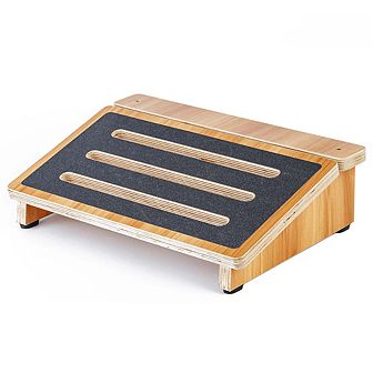 Strongtek Under Desk Footrest, Slanted Non-Slip Wooden Step Stool For Home And Office
