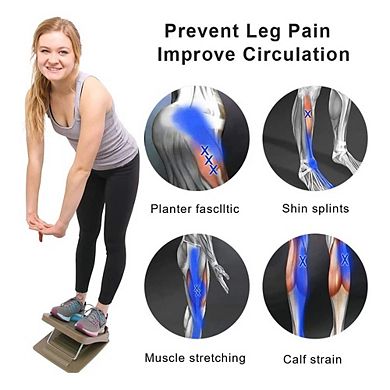 Plastic Portable Slant Board, Portable & Adjustable Incline Foot Stool