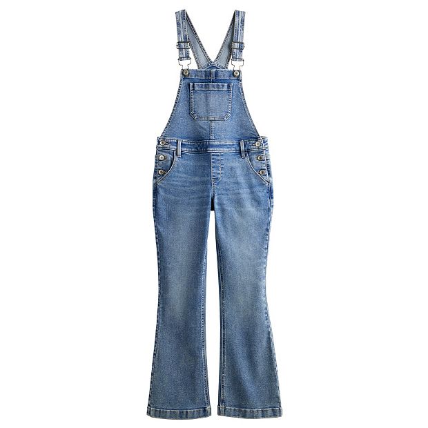 Girls 6-20 SO® Flare-Leg Denim Overalls in Regular & Plus Size