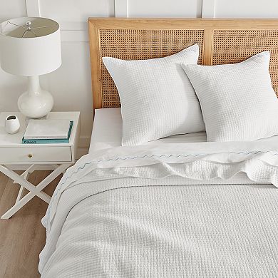 Draper James Carlie White Coverlet or Sham