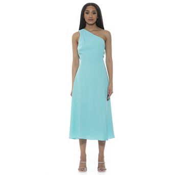 Women's ALEXIA ADMOR Fay One-Shoulder Midi Fit & Flare Dress
