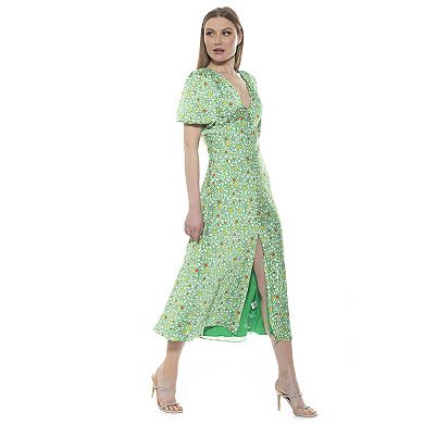 Women's ALEXIA ADMOR Lorelei Bubble Sleeve Midi Dress
