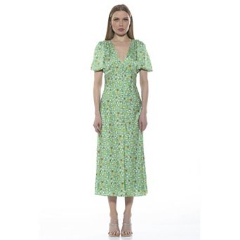 Women's ALEXIA ADMOR Lorelei Bubble Sleeve Midi Dress