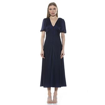 Women's ALEXIA ADMOR Lorelei Bubble Sleeve Midi Dress